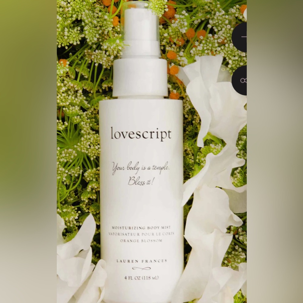 LOVESCRIPT BY LAUREN FRANCES MOISTURIZING BODY MIST in ORANGE BLOSSOM 4 OZ NWOB